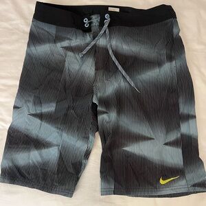 Nike Men's Black and Gray Swim Shorts